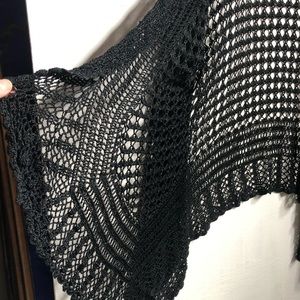 Hand crochet cardigan L-XL witchy